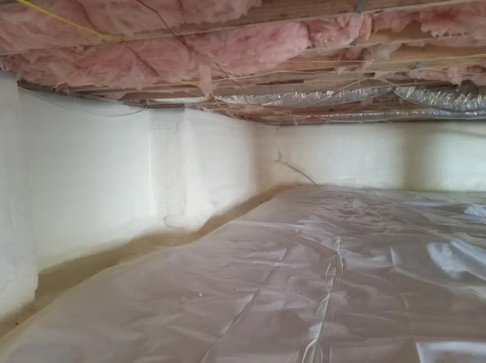 Crawl space encapsulation with closed-cell spray foam for Spray Foam Roofing in Kenmore